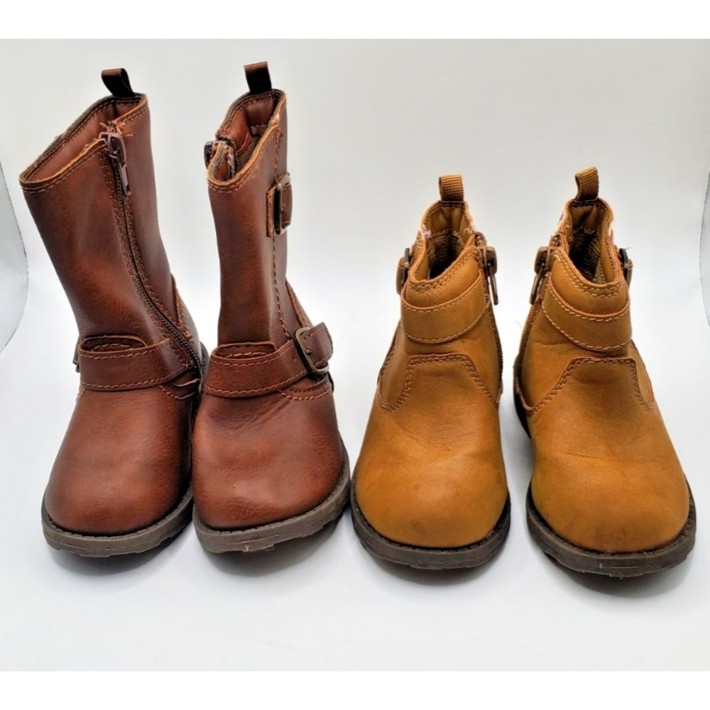 Lot of 2 Carters‎ Boots Aileen Ankle & Erica Riding Boots Girls Sz 6 M Brown